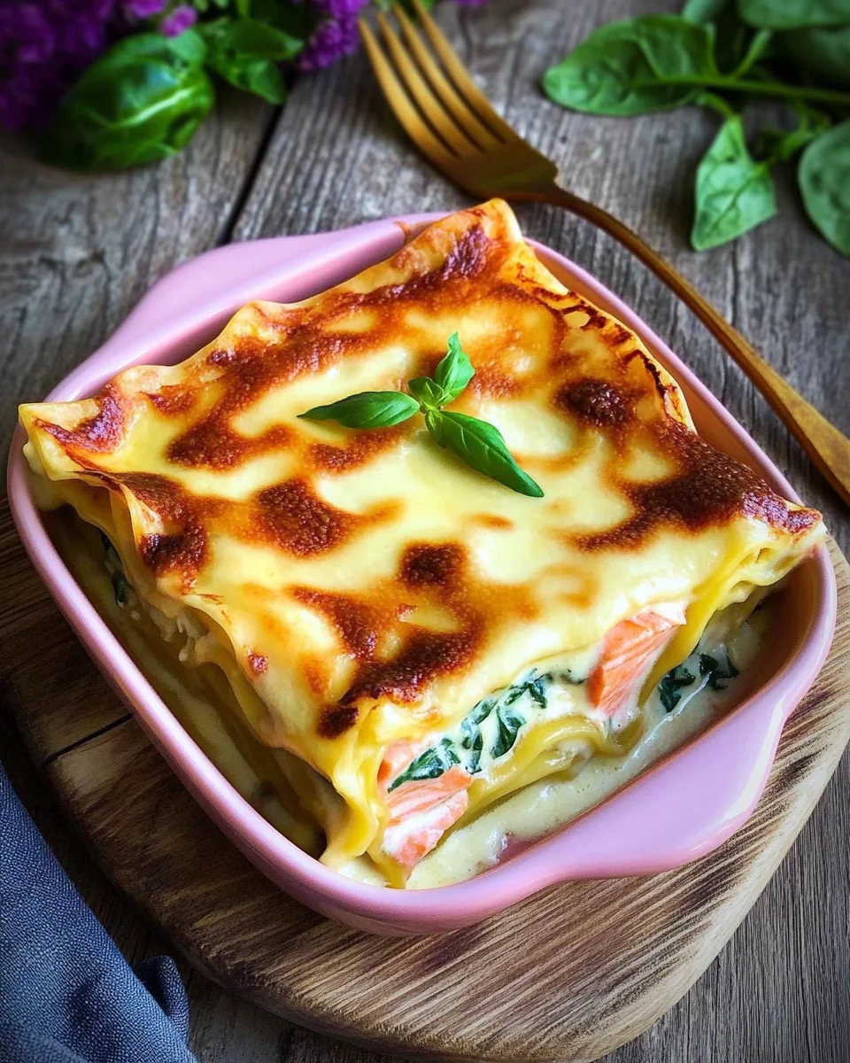 Lasagnes au saumon épinards et béchamel