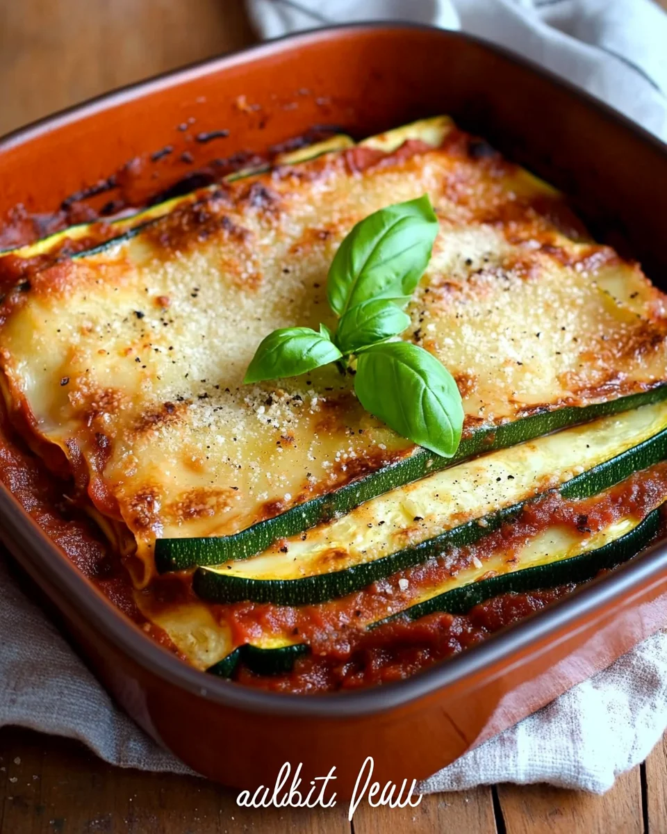 Lasagnes de courgettes et veau (sans pâte)