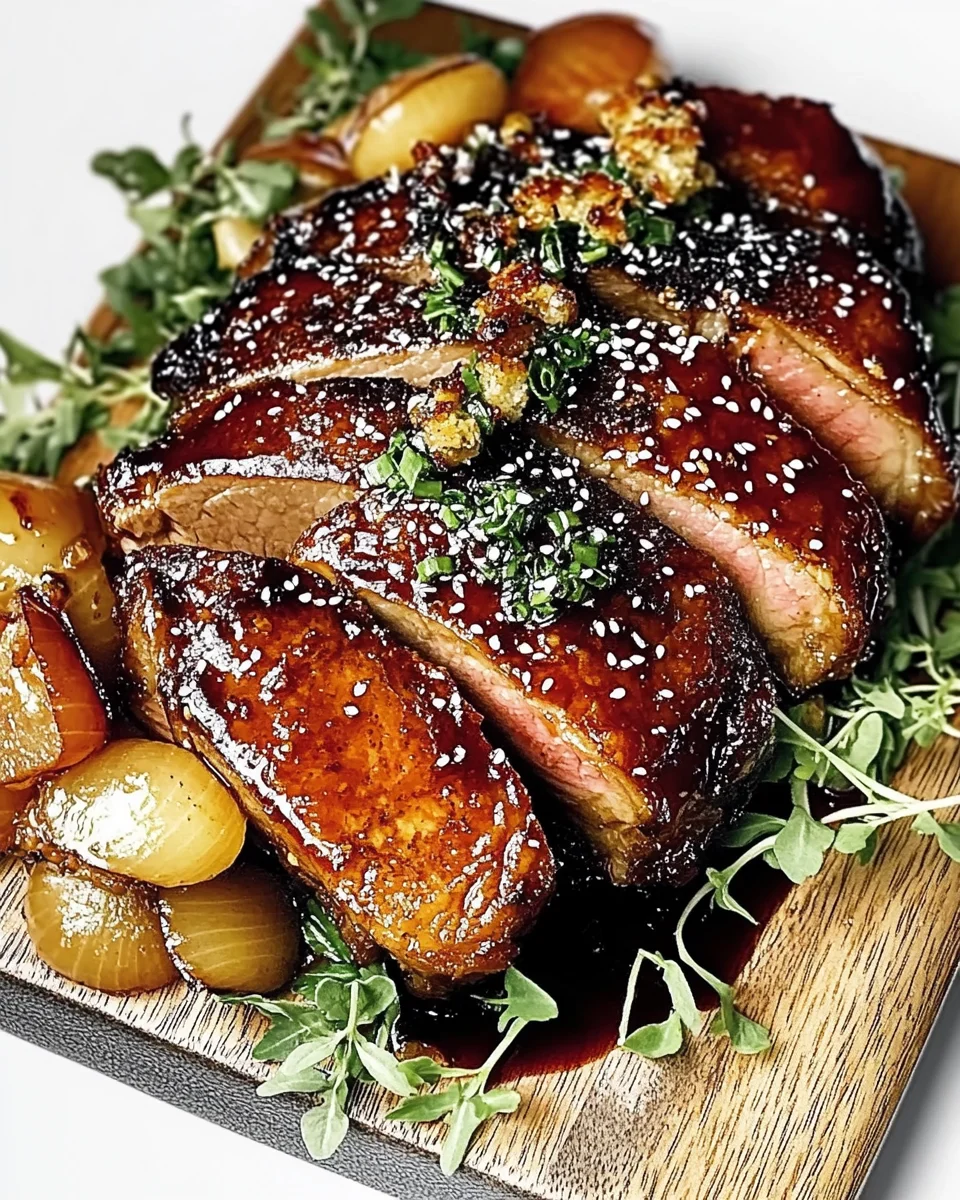 Magret de canard et son confit d’oignons à la sauce soja sucrée ! image 2