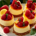 Mini-cheesecakes au citron et aux fruits rouges