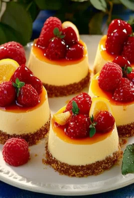 Mini-cheesecakes au citron et aux fruits rouges