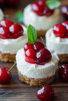 Mini Cheesecakes Sans Cuisson aux Cerises