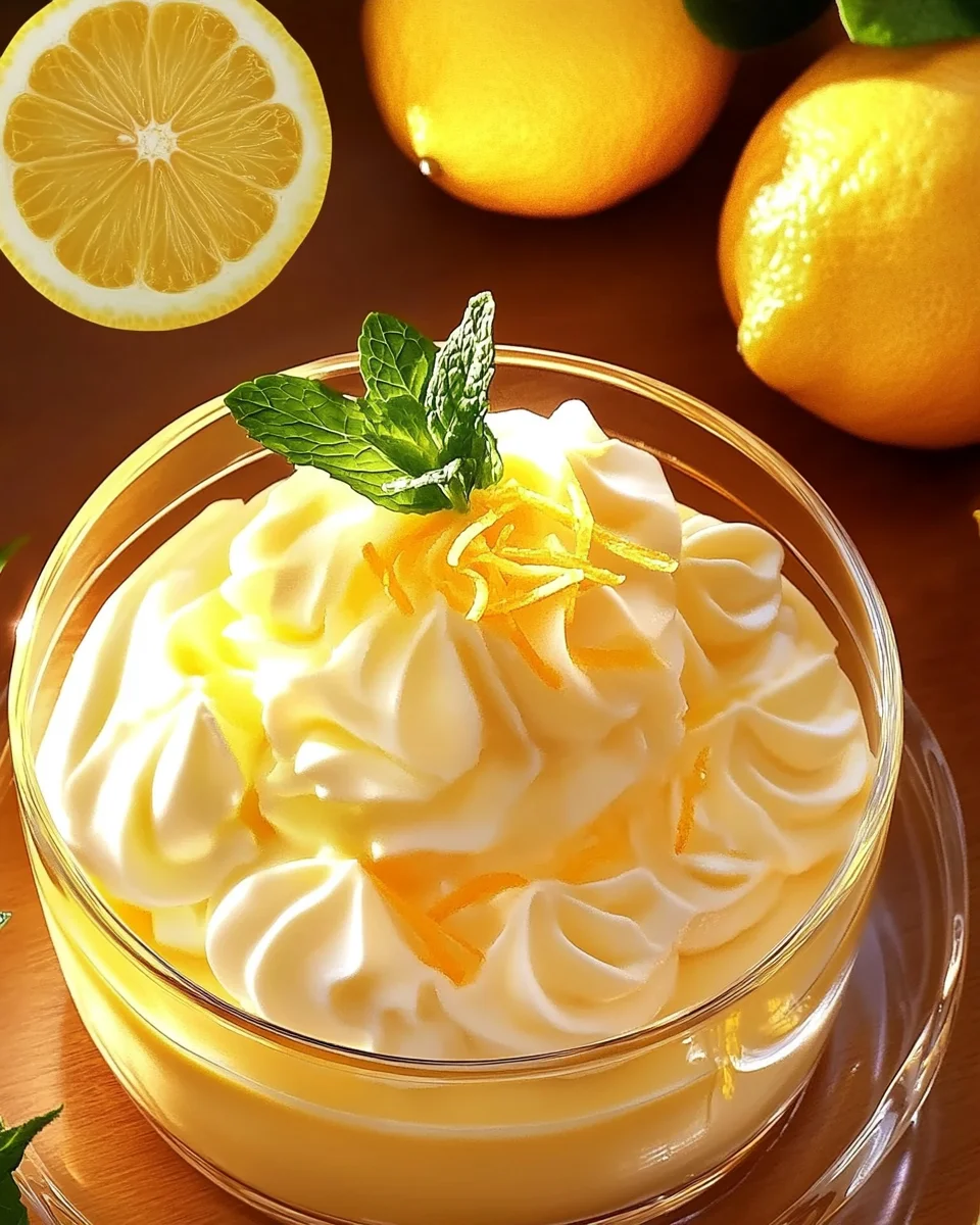 Mousse Crémeuse au Citron en 5 Minutes