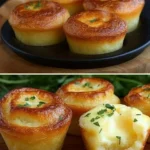 Muffins de Purée de Pommes de Terre au Fromage