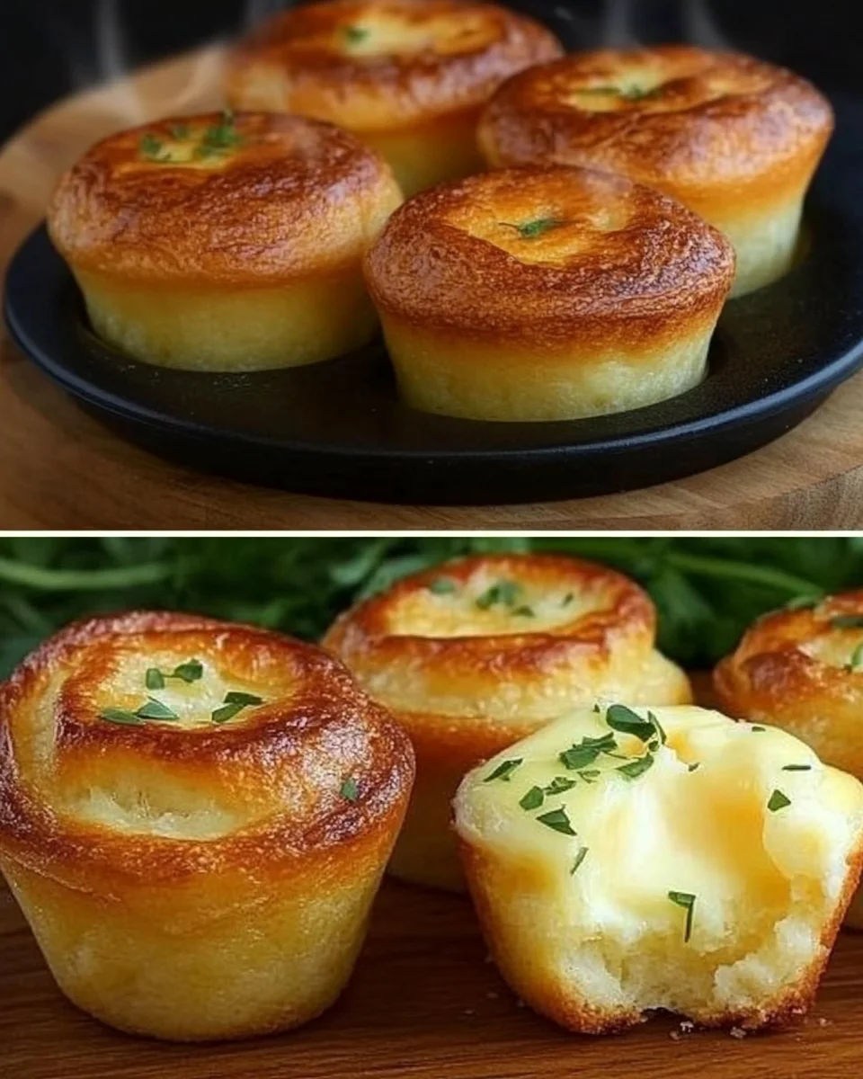 Muffins de Purée de Pommes de Terre au Fromage