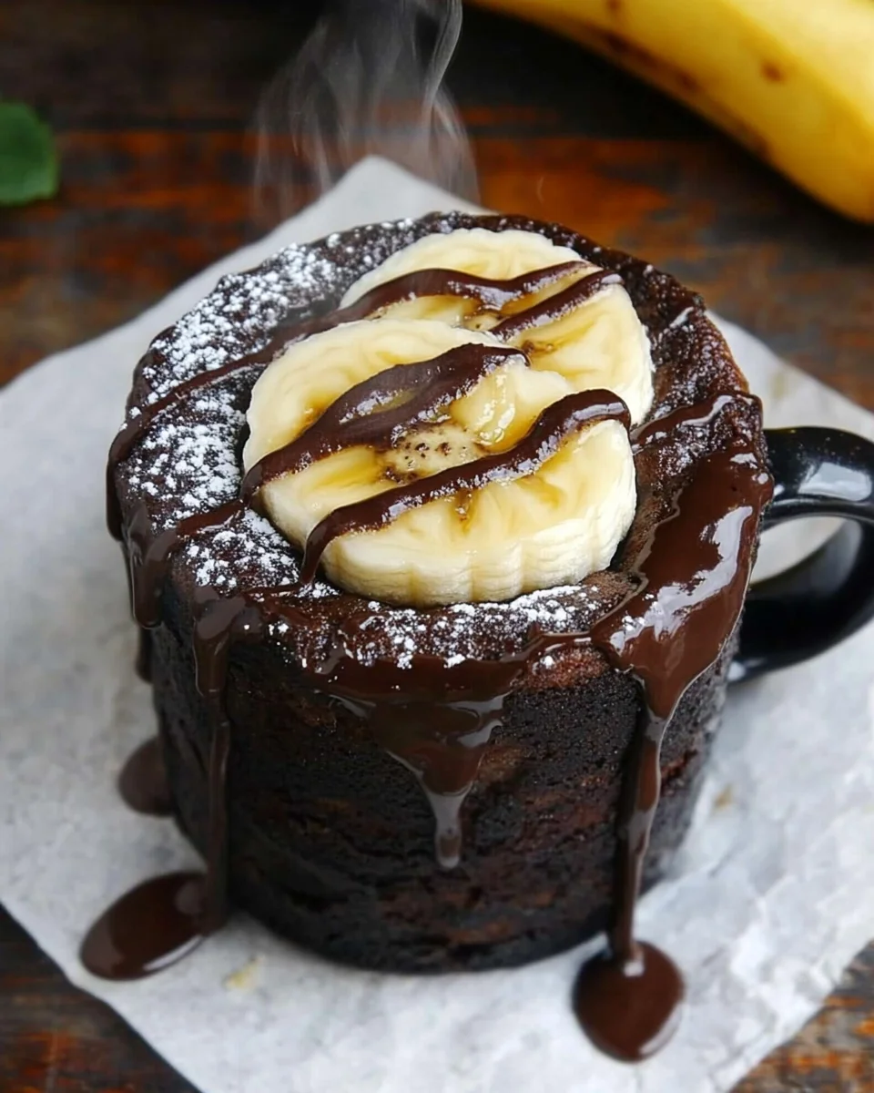 Mug Cake Banane-Chocolat au Micro-ondes : un Dessert Express en 10 Minutes