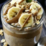 Overnight Oats Banane & Beurre de Cacahuète — Crémeux et Gourmands