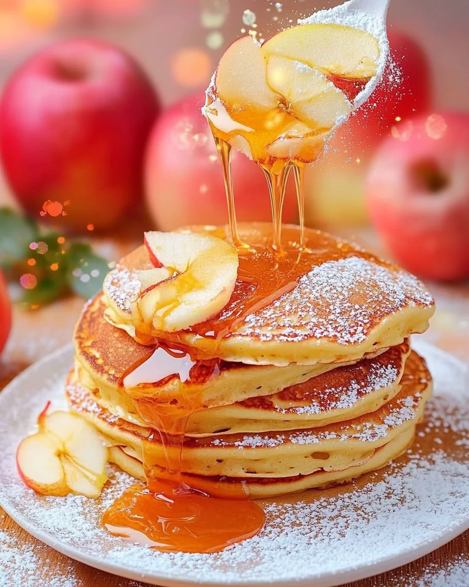 Pancakes aux Pommes Moelleux et Faciles