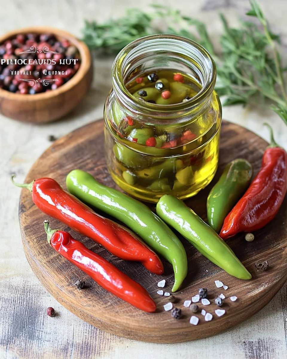 Piments entiers à l’huile d’olive