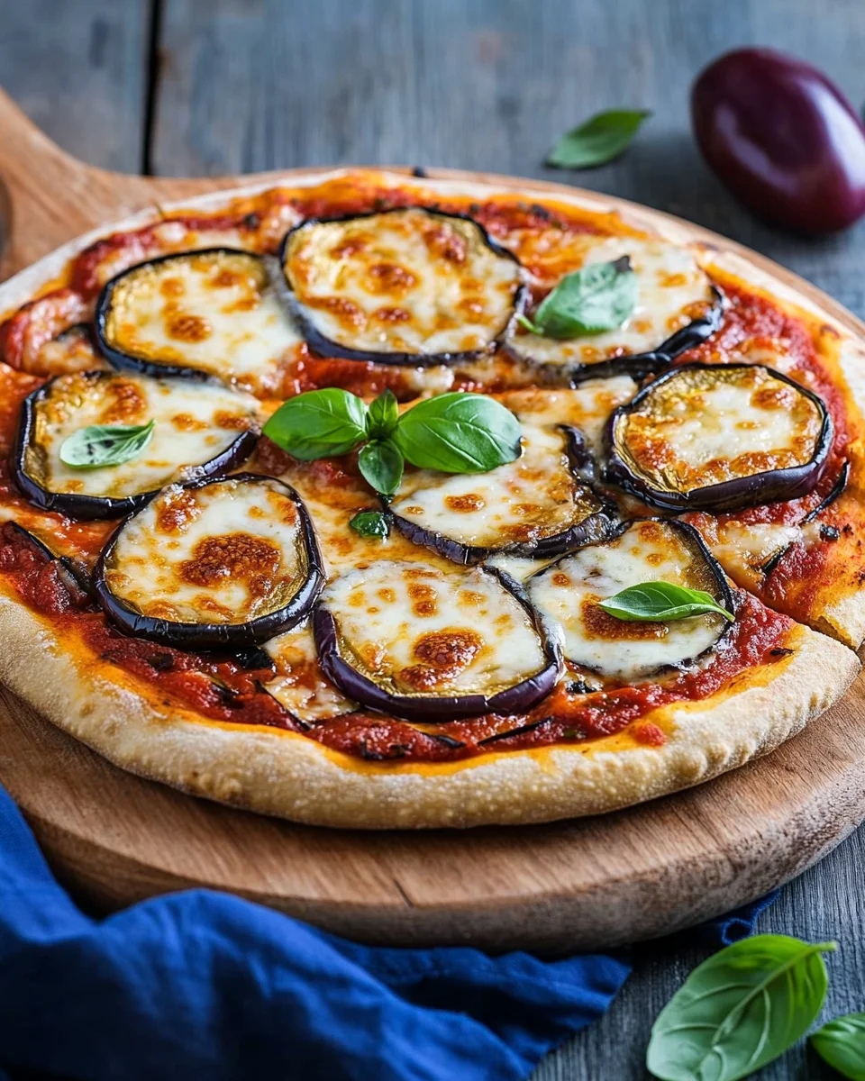 Pizza aux aubergines à la parmigiana