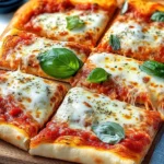 Pizza italienne à la sauce spaghetti