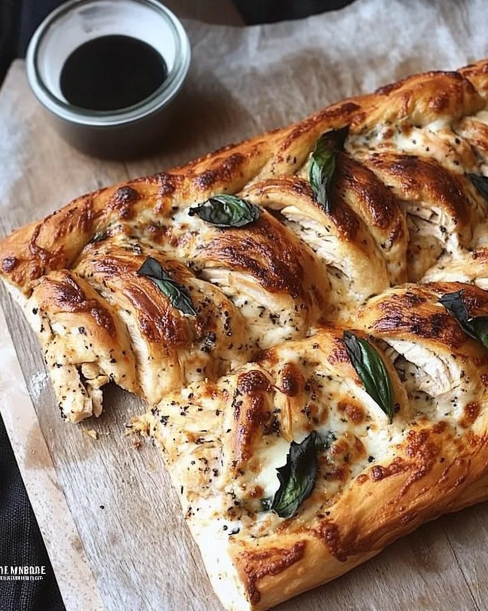 Pizza tressée au poulet image 2