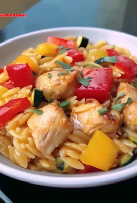 Poêlée d’Orzo au Poulet et aux Légumes