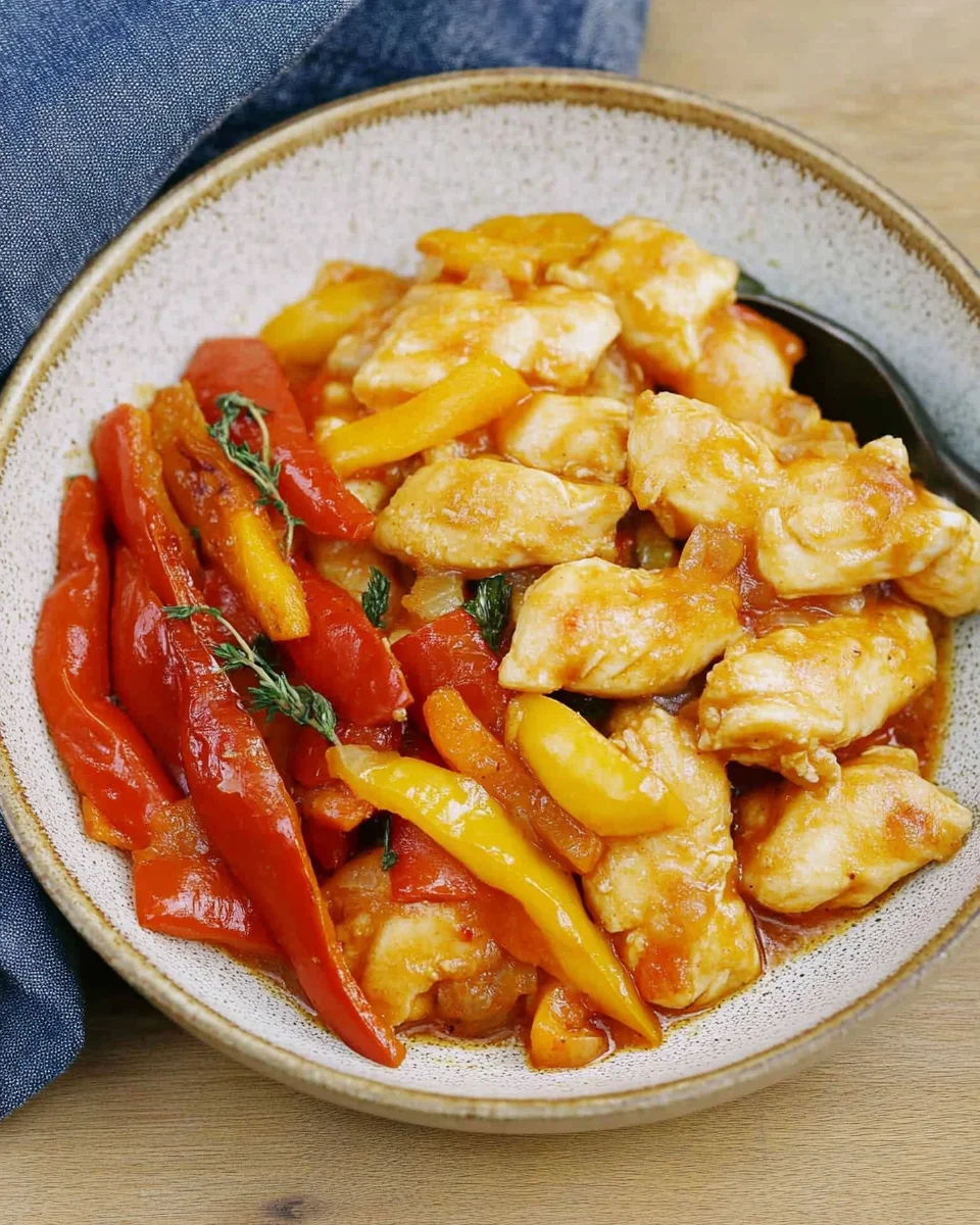 Poêlée de Poulet aux Poivrons : Simple, Saine et Savoureuse