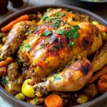 Poulet rôti au four à la marocaine (Djaj Daghmira)
