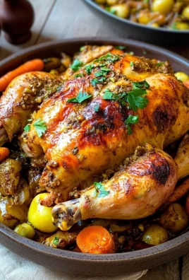 Poulet rôti au four à la marocaine (Djaj Daghmira)