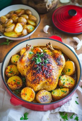 Poulet rôti et pommes de terre à l’italienne