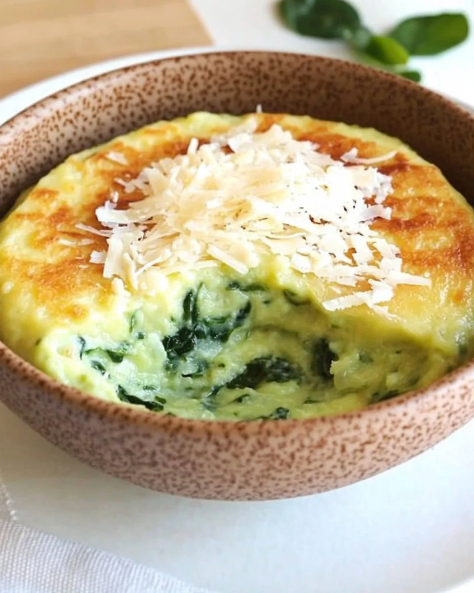 Purée de pommes de terre aux épinards et au fromage