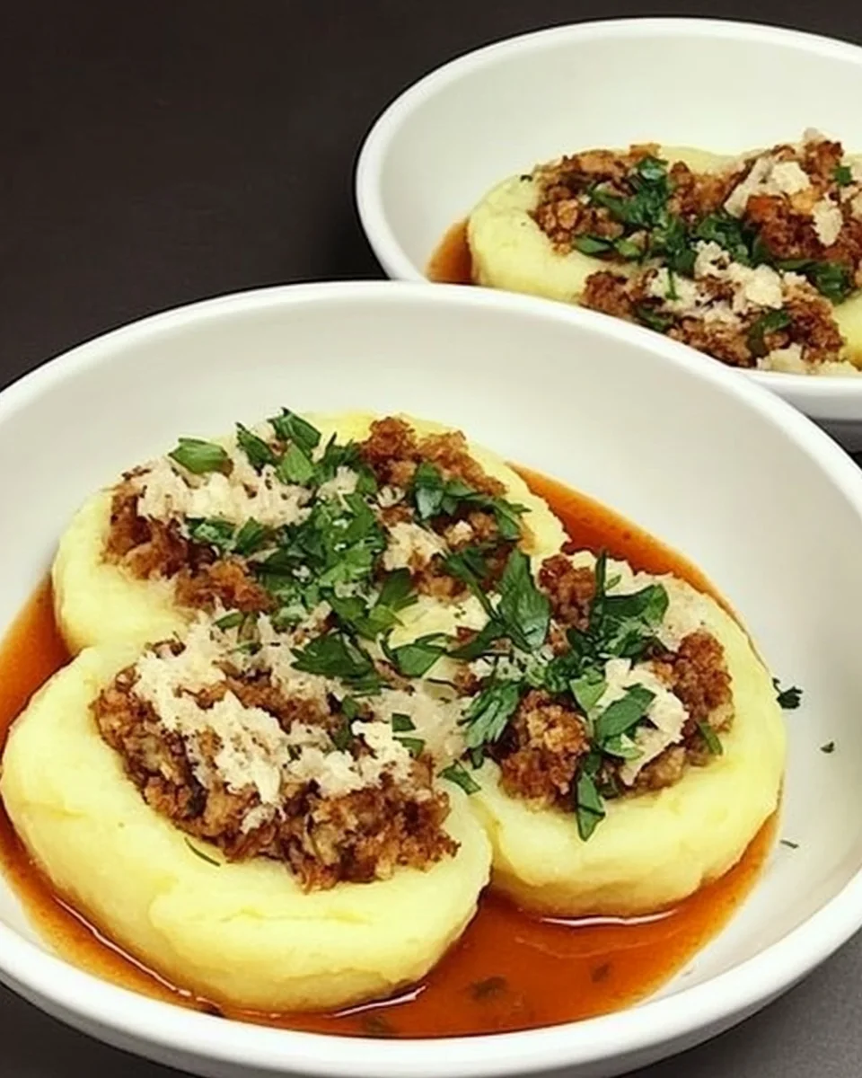 Purée de pommes de terre farci à la viande image 2