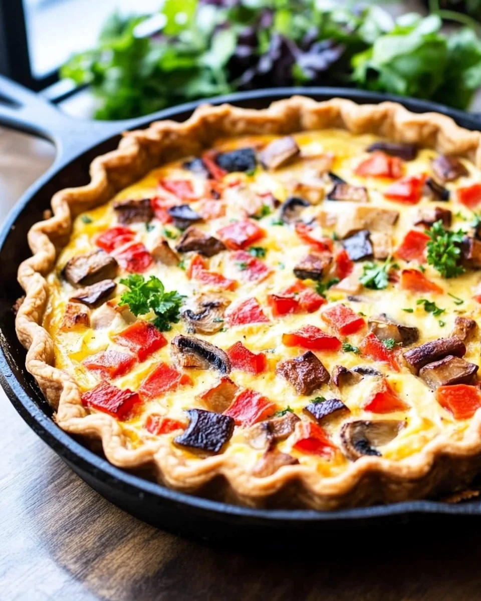 Quiche sans pâte au Jambon & Champignons — Crémeuse, Fondante et Inratable ! image 2