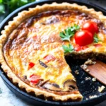 Quiche sans pâte au Jambon & Champignons — Crémeuse, Fondante et Inratable !