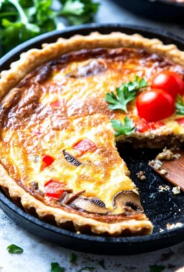 Quiche sans pâte au Jambon & Champignons — Crémeuse, Fondante et Inratable !