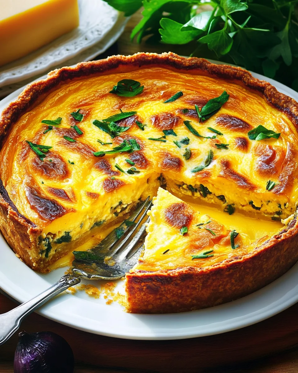 Quiche sans pâte aux œufs et au fromage image 2