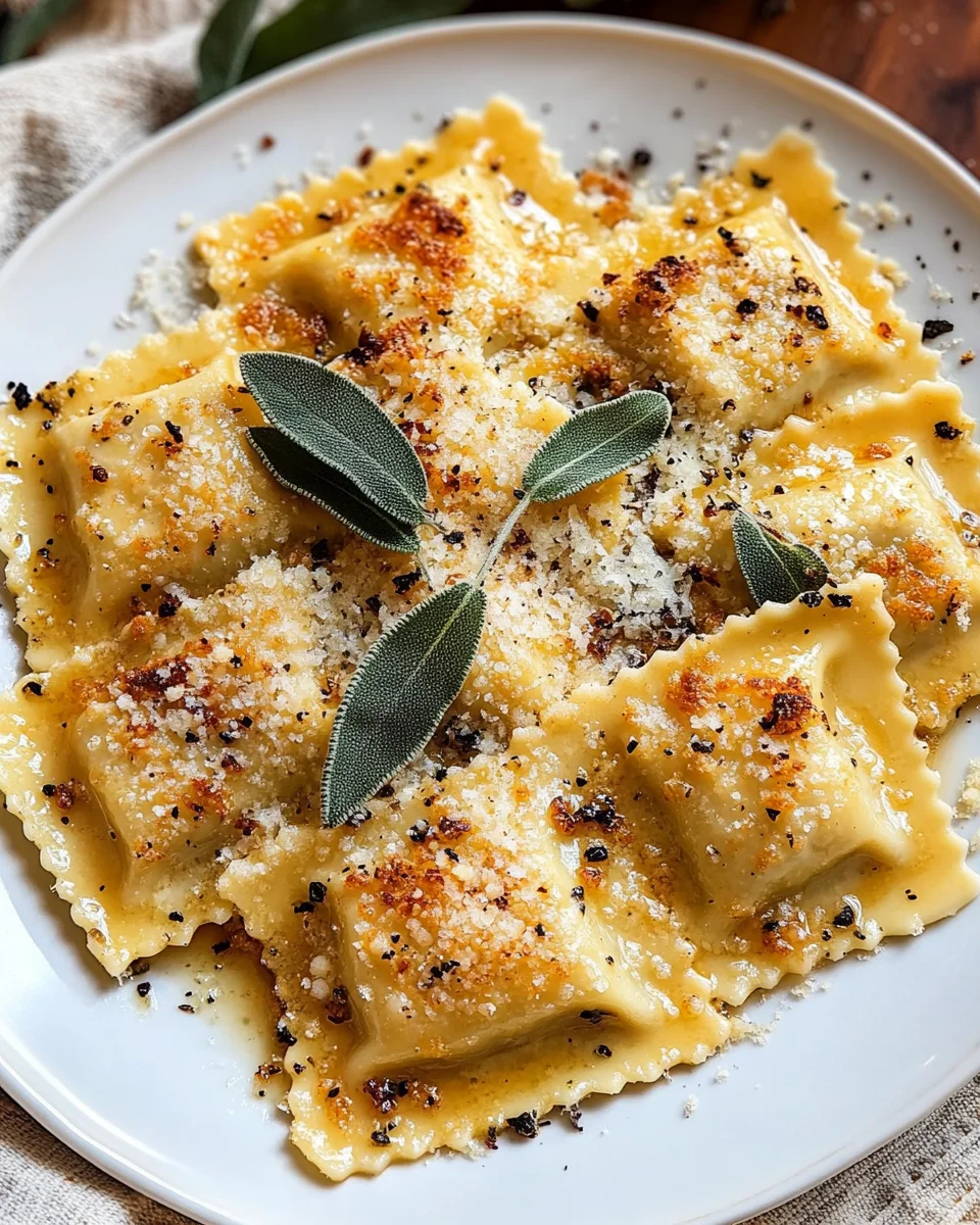 Raviolis au Beurre Noisette et à la Sauge