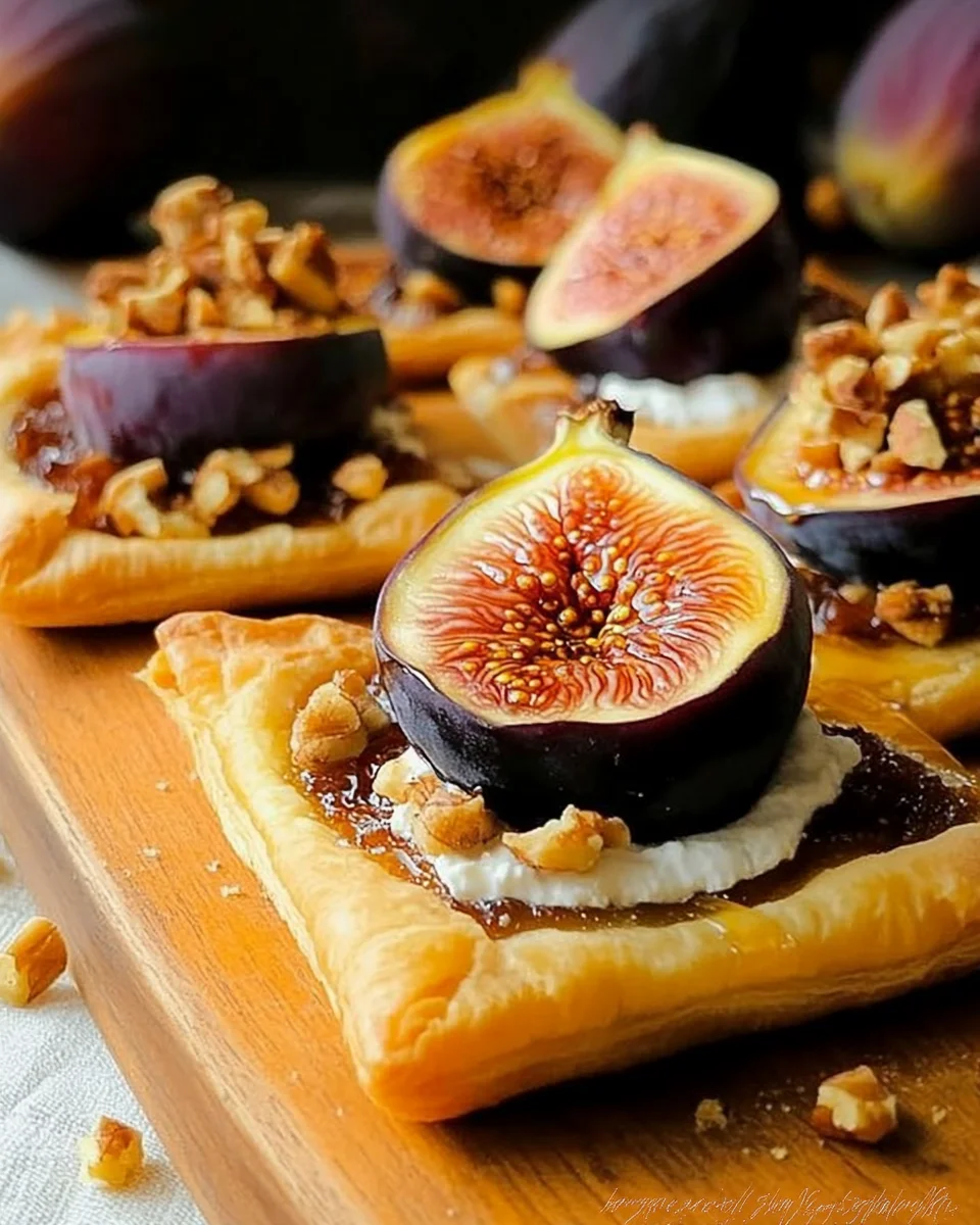 Recette feuilletés aux figues chèvre et miel