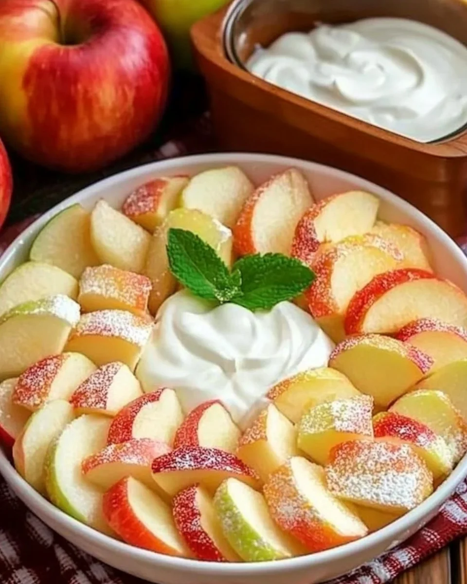 Rondelles de pommes au yaourt