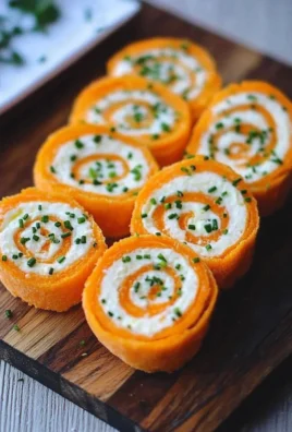 Roulé aux carottes, fromage frais et ciboulette