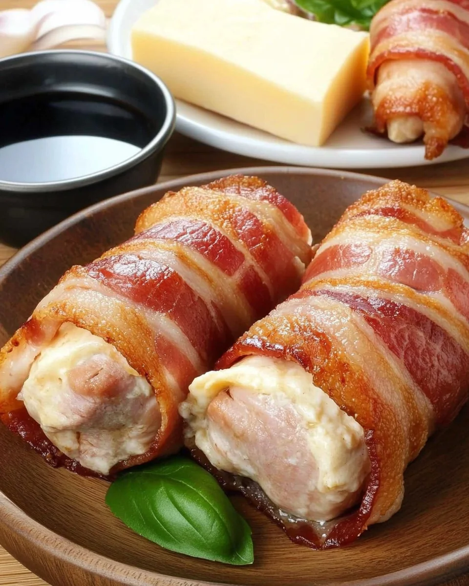 Roulés de Poulet Italiens au Bacon & Fromage Fondant