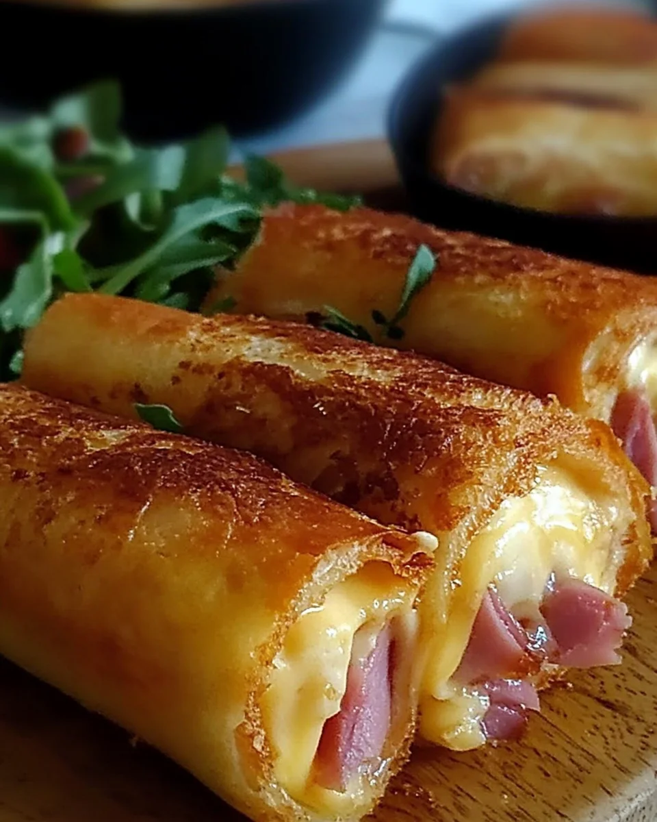 Roulés Dorés au Jambon et au Fromage : La Recette qui Va Faire Craquer Toute la Famille