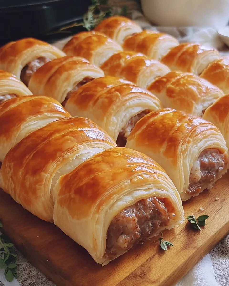 Roulés feuilletés farcis à la viande savoureuse image 2