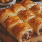 Roulés feuilletés farcis à la viande savoureuse