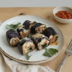 Rouleaux d’Aubergines Farcis à la Viande Hachée