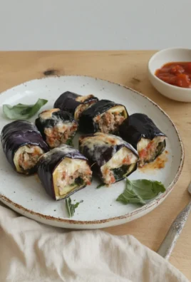 Rouleaux d’Aubergines Farcis à la Viande Hachée