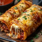 Rouleaux de Pizza au Bœuf Haché et Fromage Fondant
