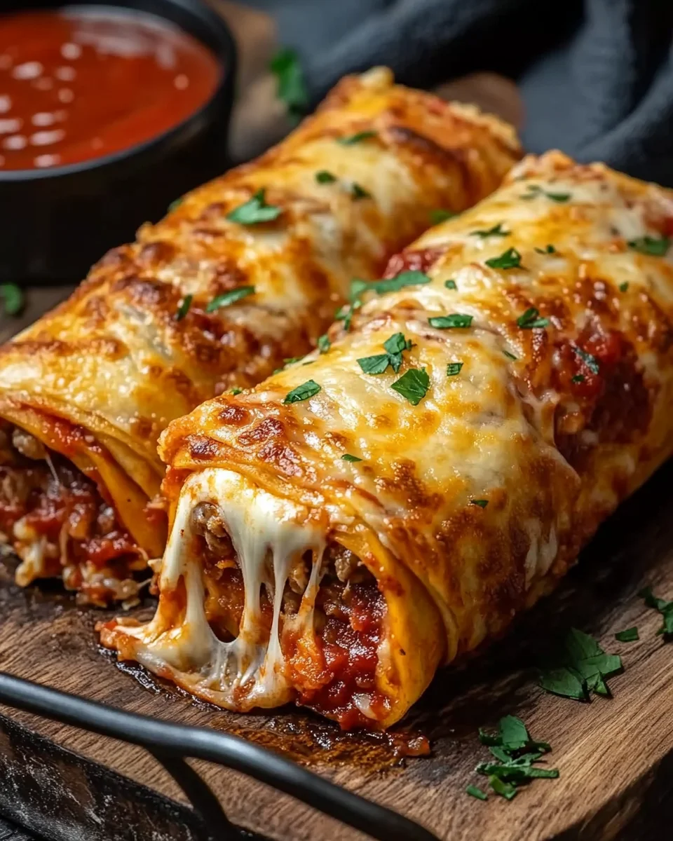 Rouleaux de Pizza au Bœuf Haché et Fromage Fondant