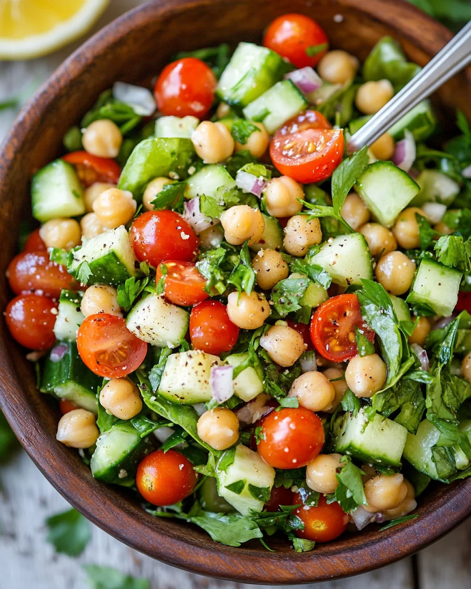 Salade de Pois Chiches : Recette Facile, Fraîche et Healthy