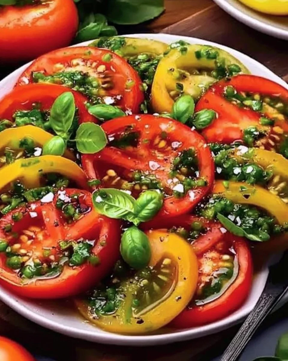 Salade de tomates fraîche et facile