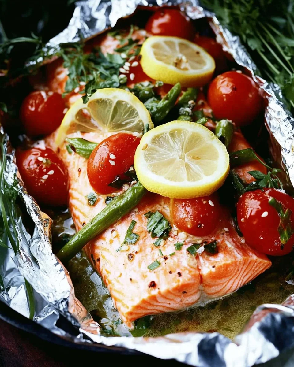 Saumon au four en papillote