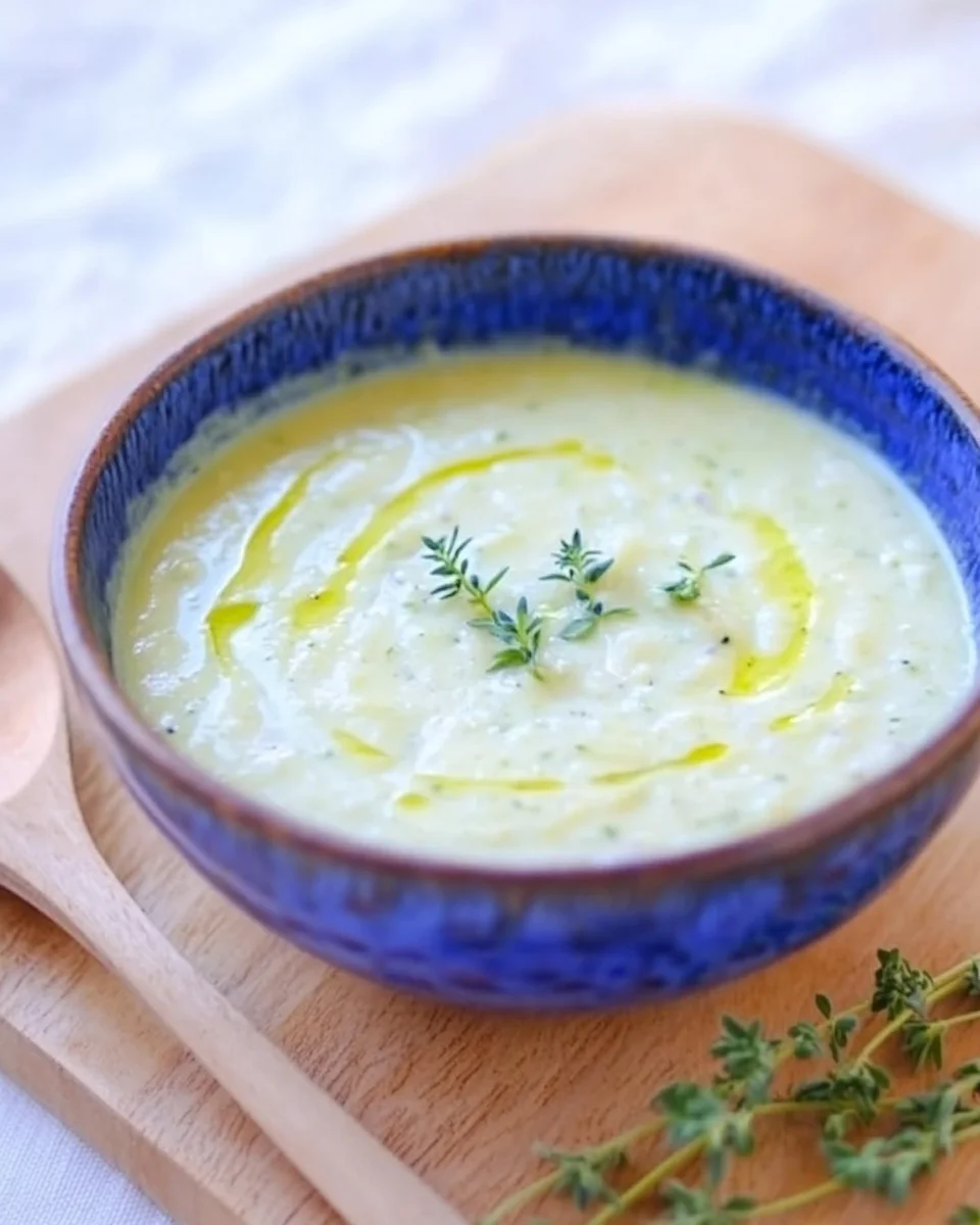Soupe Crémeuse de Courgettes à l’Ail