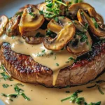 Steaks de Boeuf avec Sauce aux Champignons