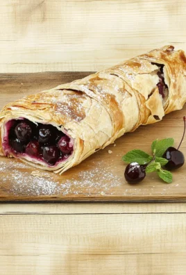 Strudel croustillant aux cerises