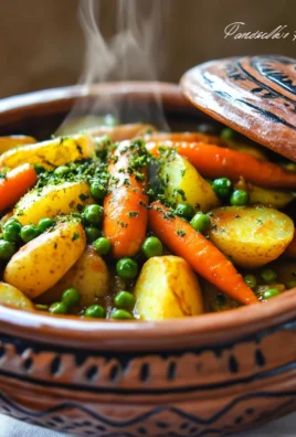 Tajine de carottes, petits pois et pommes de terre