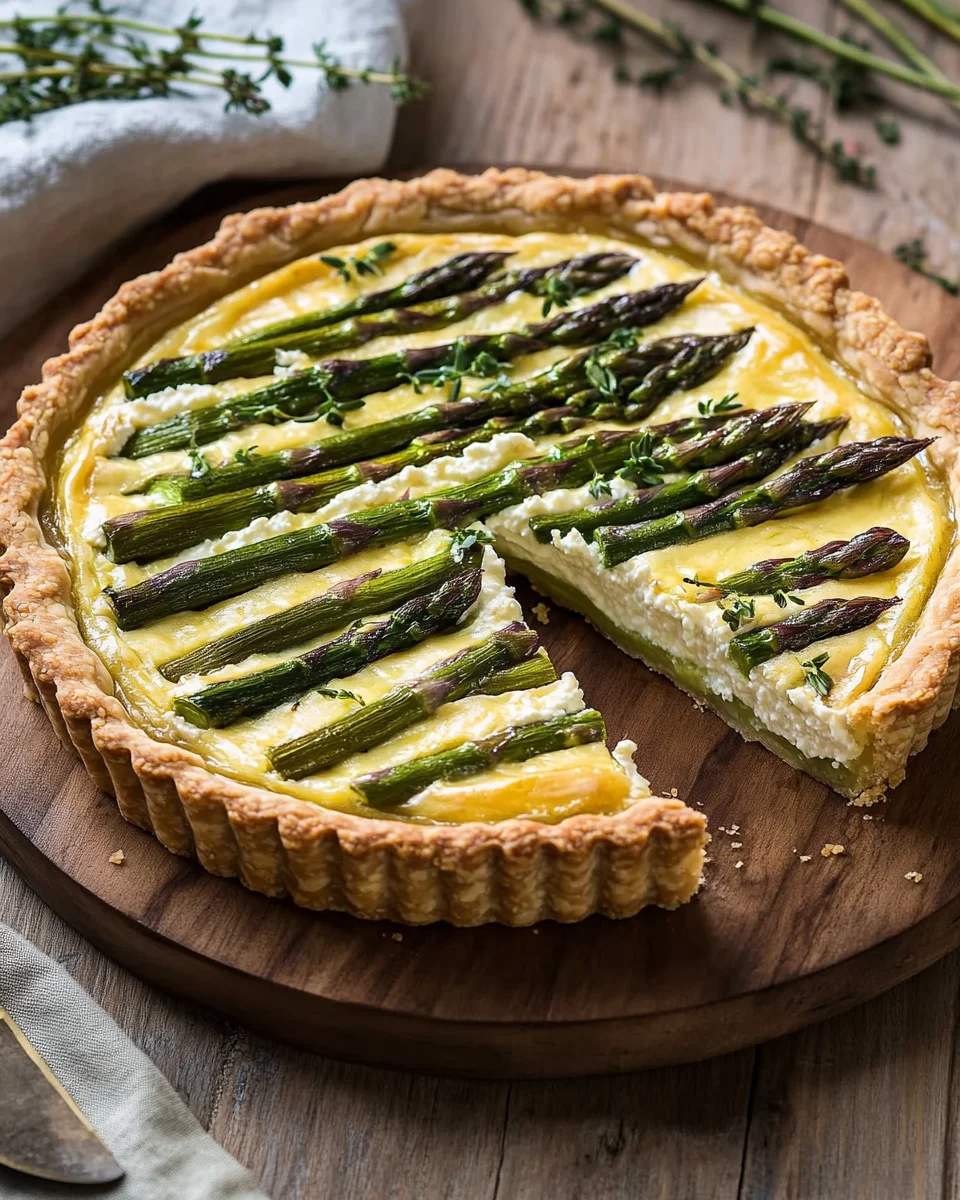 Tarte salée à la ricotta et aux asperges