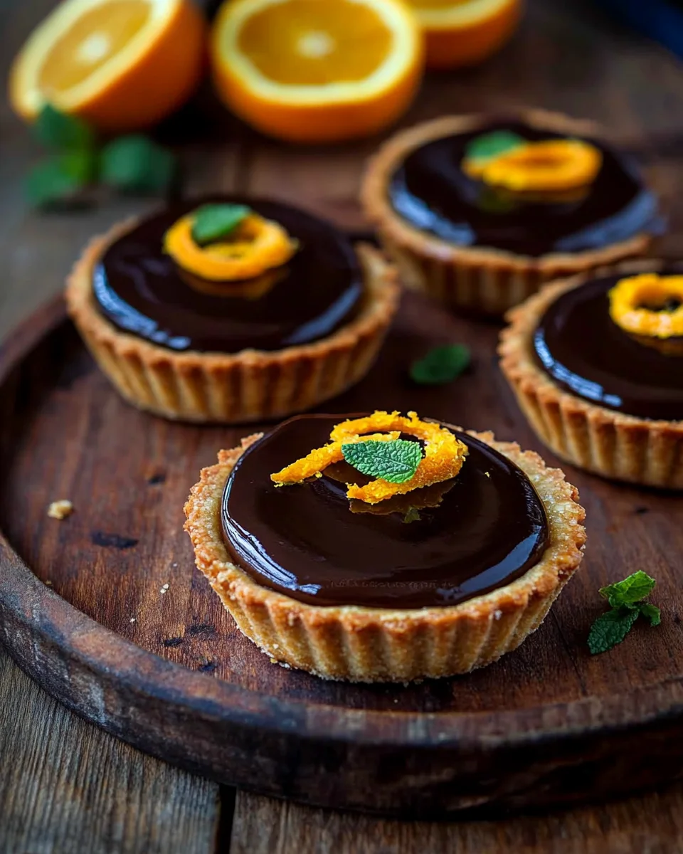 Tartelettes renversées choco orange