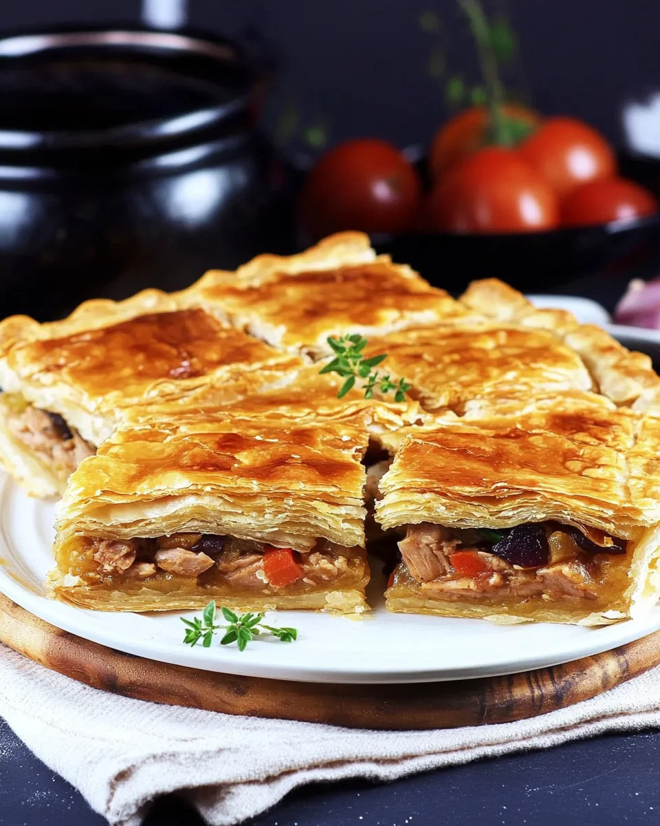 Tourte Feuilletée au Thon et aux Oignons : Un Plat Unique Savoureux et Gourmand image 2