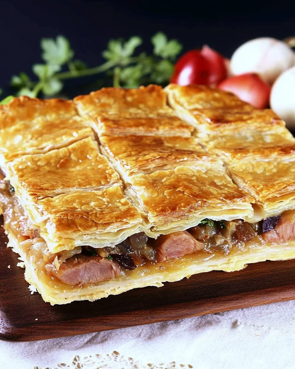 Tourte Feuilletée au Thon et aux Oignons : Un Plat Unique Savoureux et Gourmand